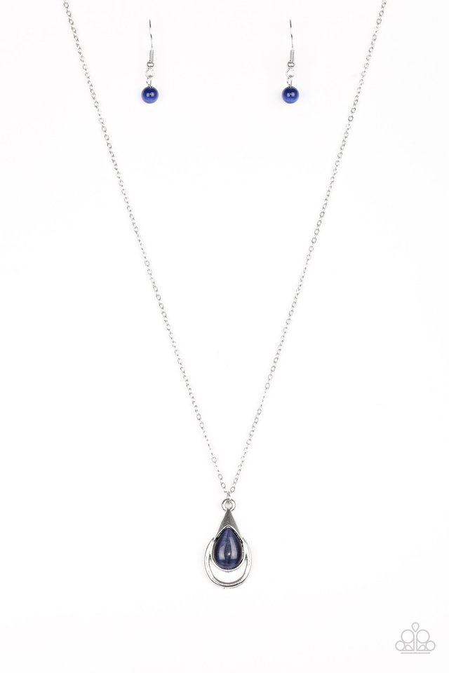 Just Drop It! - Blue  ~ Paparazzi Dainty Necklace