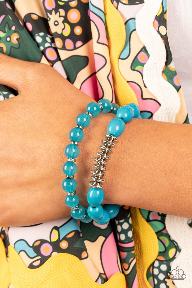 La Vida  Vacation - Blue  ~ Paparazzi Stretch Bracelet