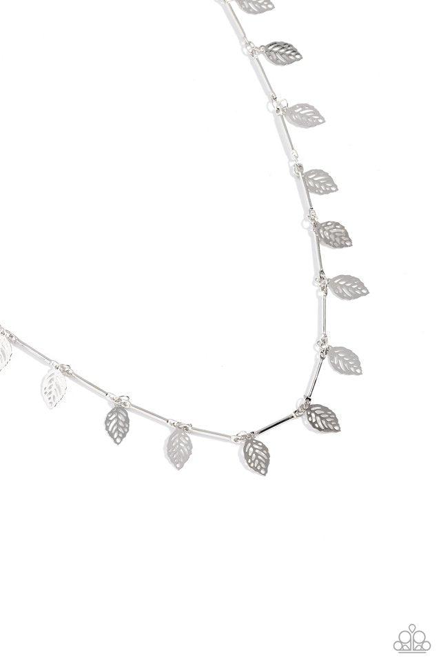 LEAF A Light On - Silver  Necklace