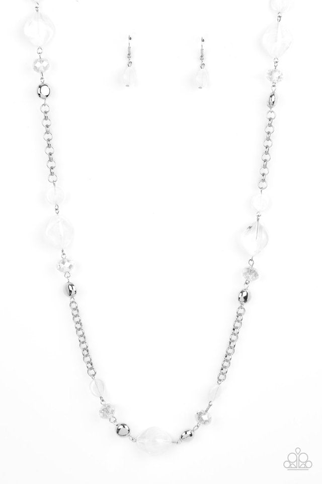 Light-Scattering Luminosity = White  ~ Paparazzi Long/Opera Length (28-34") Necklace
