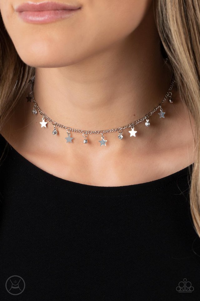 Little Lady Liberty - White  Necklace