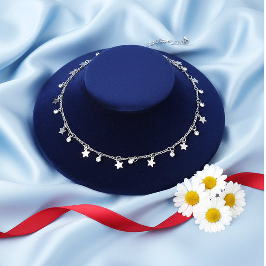 Little Lady Liberty - White  Choker Necklace