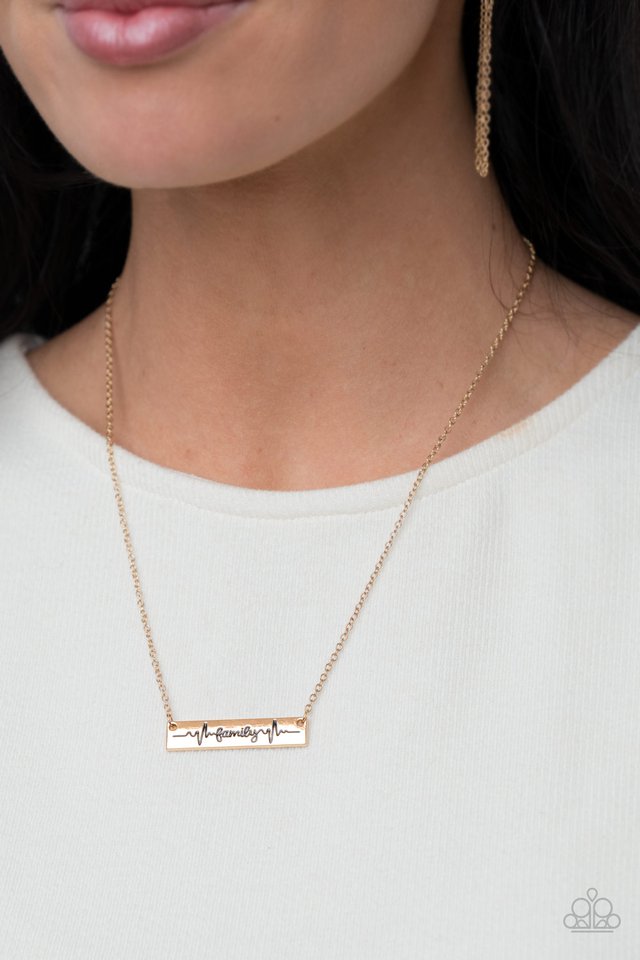 Living The Mom Life - Gold  Necklace