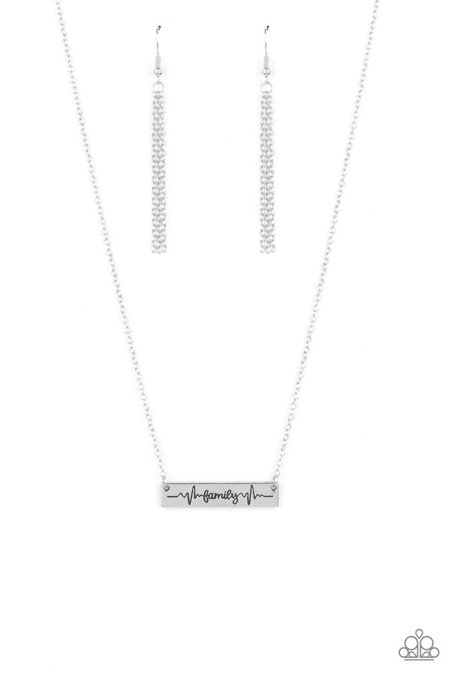 Living The Mom Life - Silver  Necklace