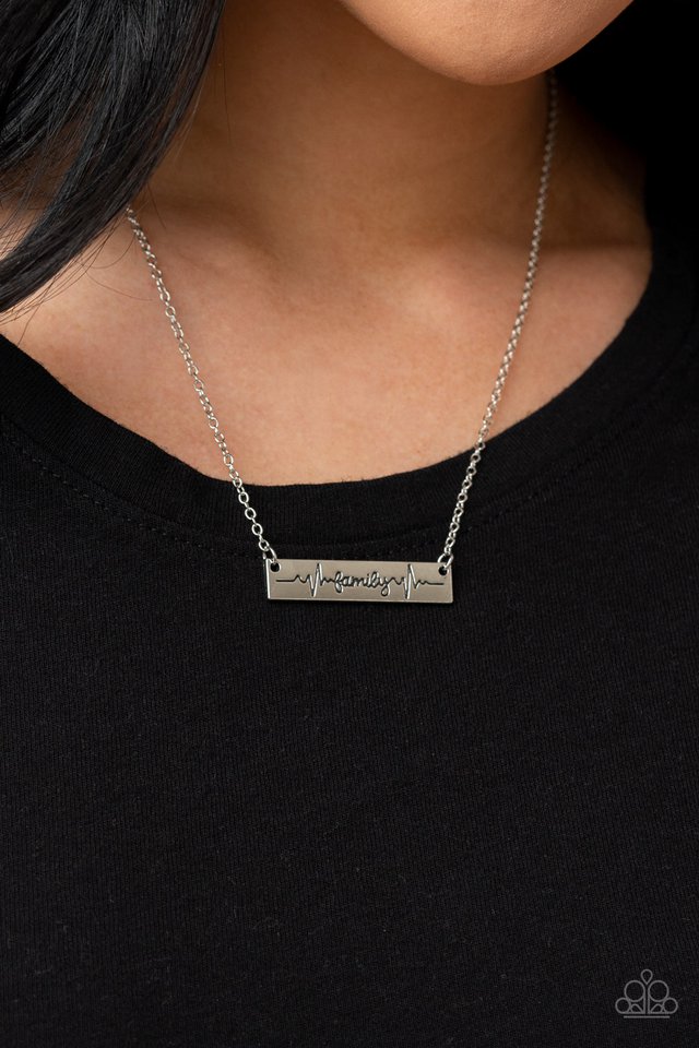 Living The Mom Life - Silver  Necklace