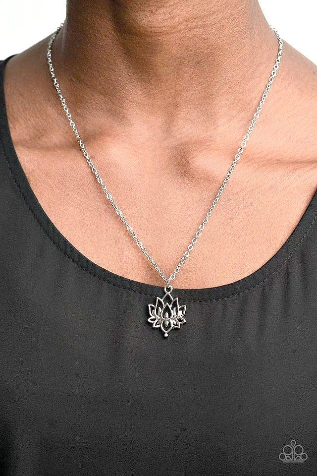 Lotus Retreat - Silver Necklace