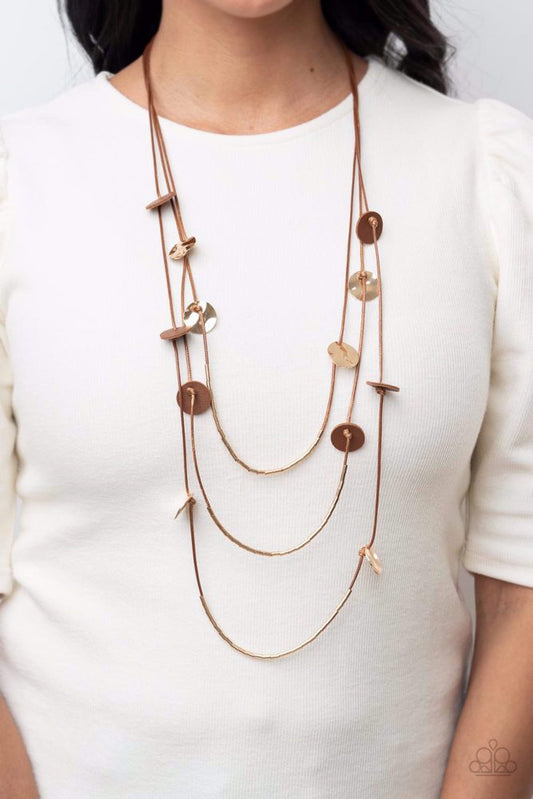 Alluring Luxe - Brown ~ Paparazzi Long/Opera (28-34") Necklace
