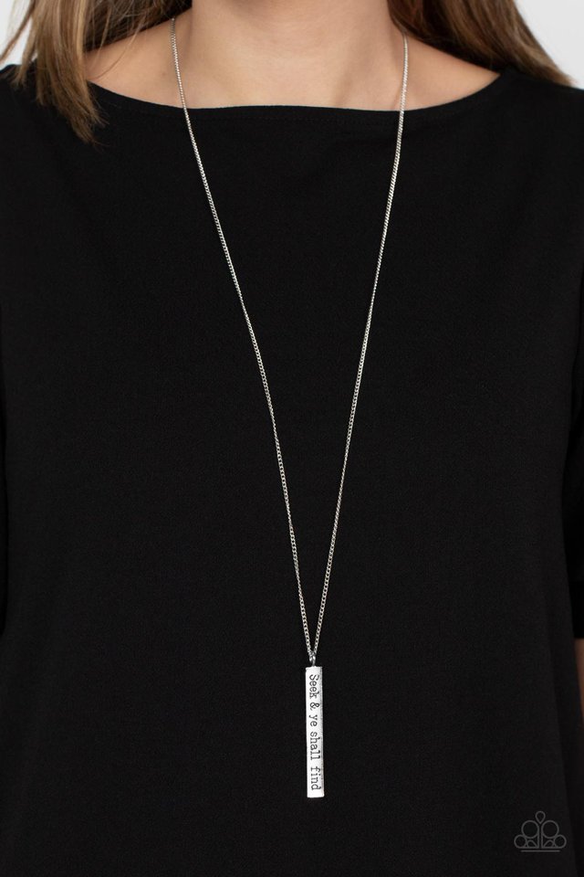 Matt 7:7 — Silver Necklace