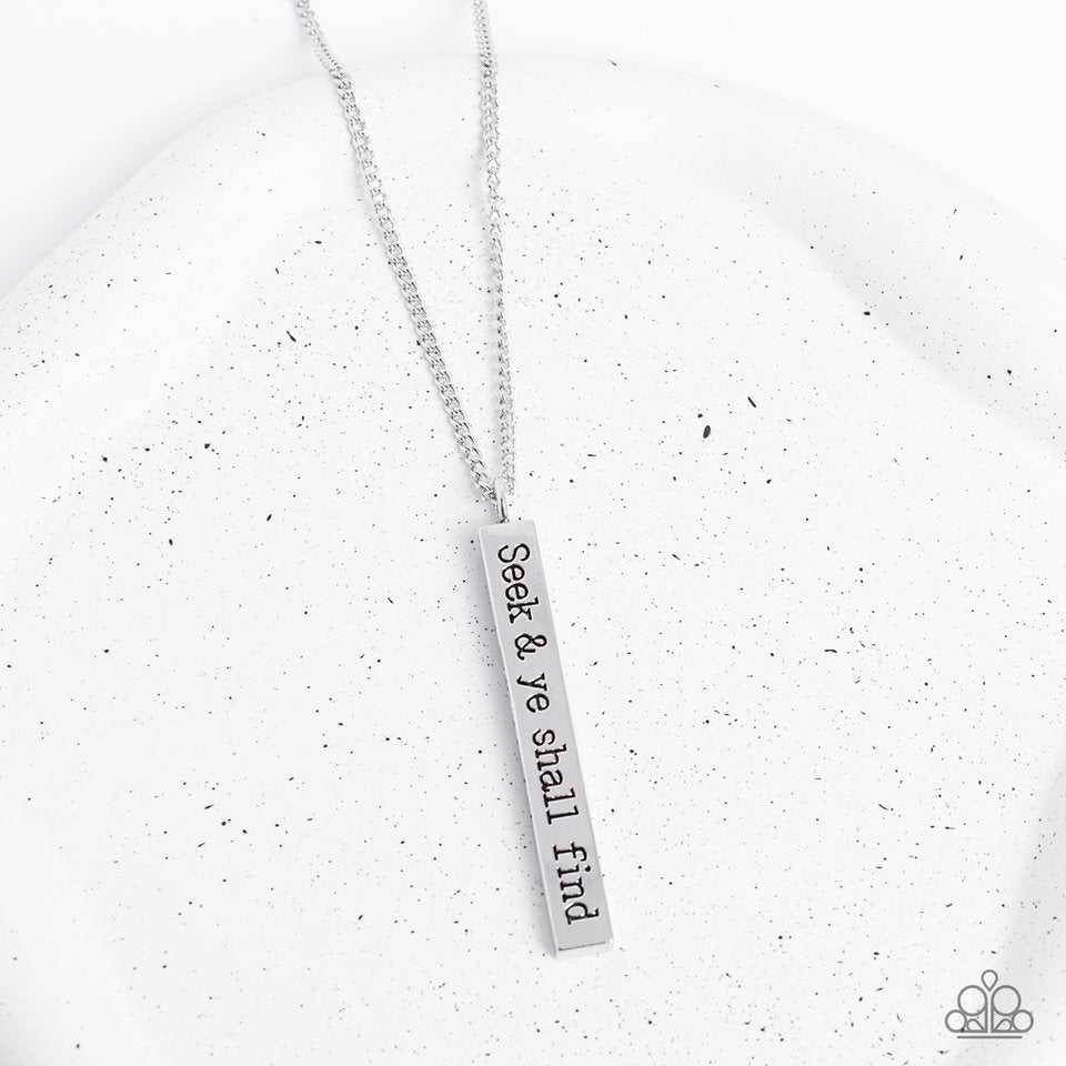 Matt 7:7 — Silver Necklace