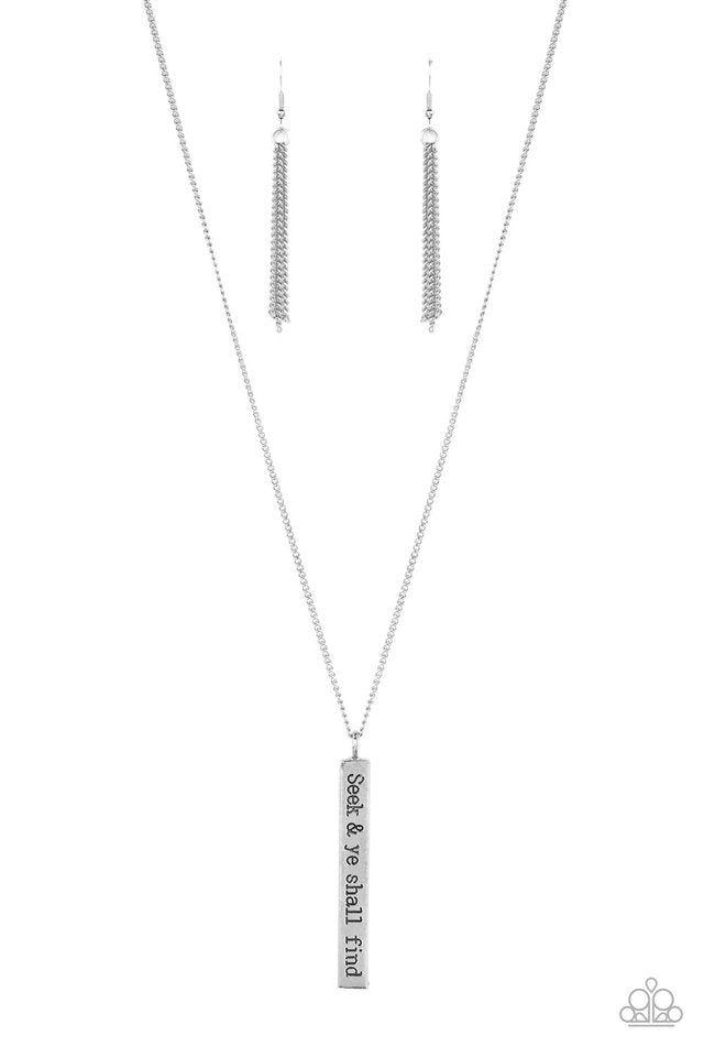 Matt 7:7 — Silver Necklace