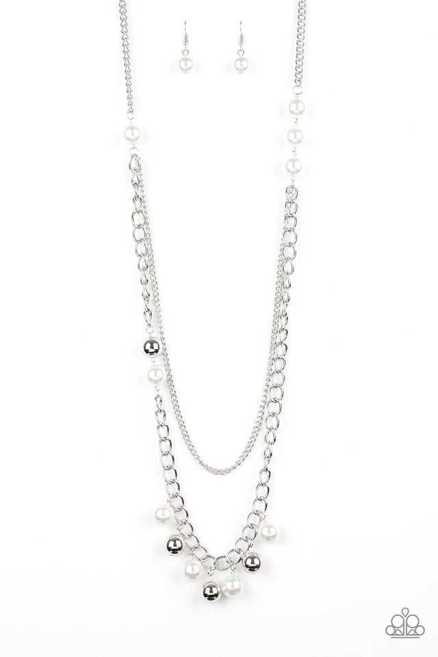 Modern Musical - White  ~ Paparazzi Layered Look (2+ Strands) Necklace