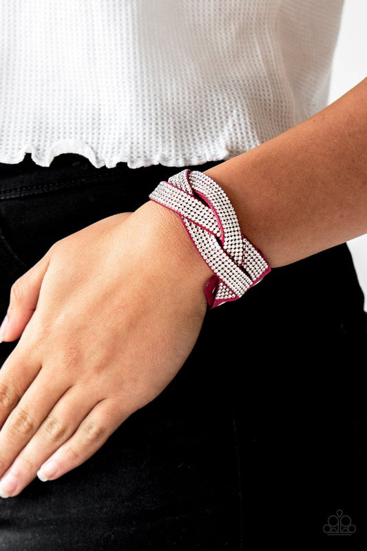 Nice Girls Finish Last - Pink  ~ Paparazzi Leather Wrap Bracelet