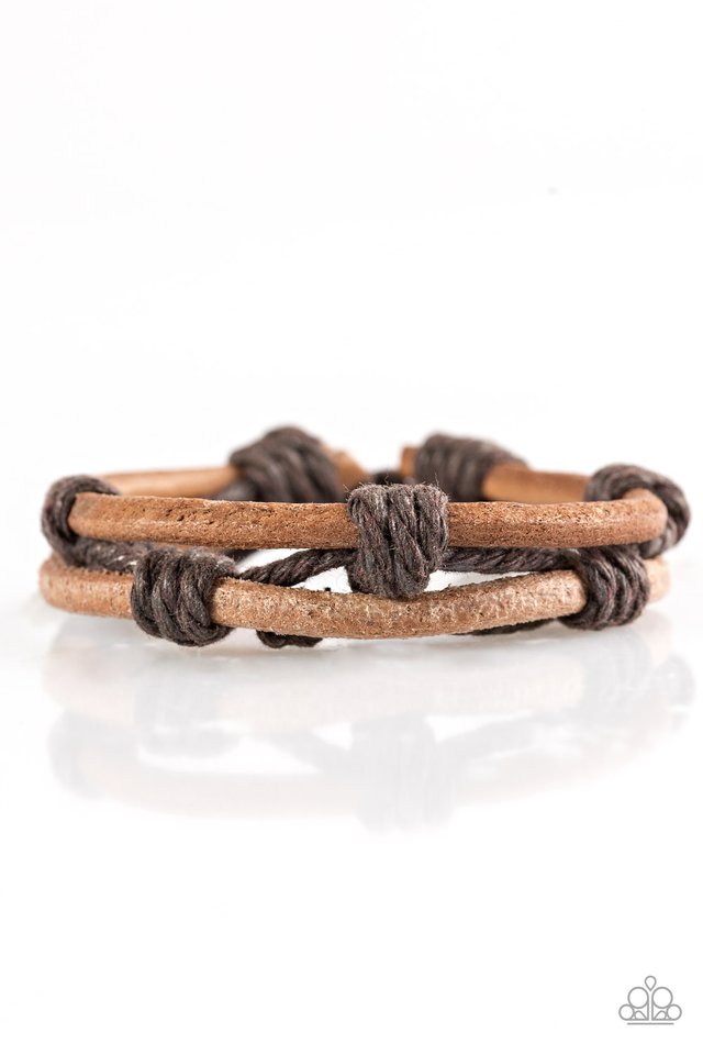 Off The Beaten Path - Brown ~ Paparazzi Urban Bracelet