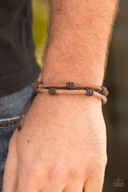 Off The Beaten Path - Brown ~ Paparazzi Urban Bracelet