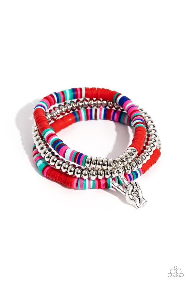 Peaceful Potential - Red  Bracelet