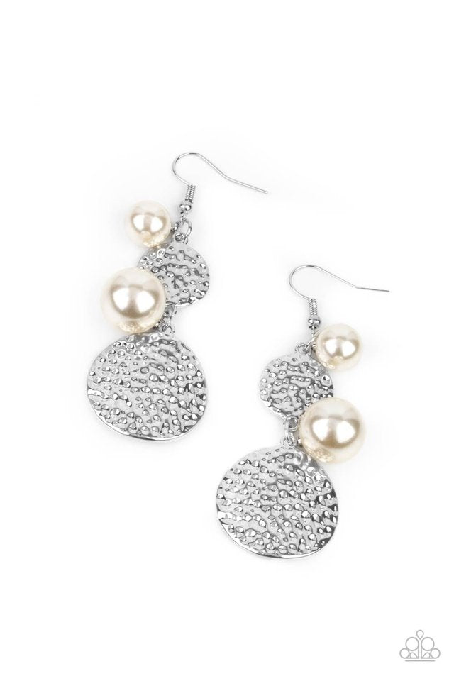 Pearl Dive - White  Earrings