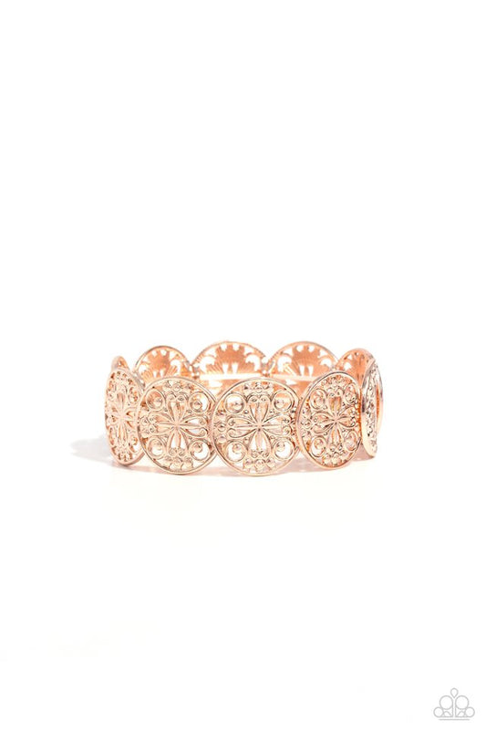 Portico Picnic - Rose Gold ~ Paparazzi Stretch Bracelet