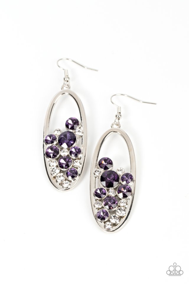 Prismatic Poker Face - Purple Earrings