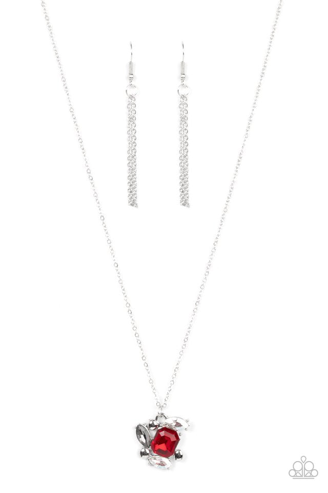 Prismatic Projection - Red  Necklace