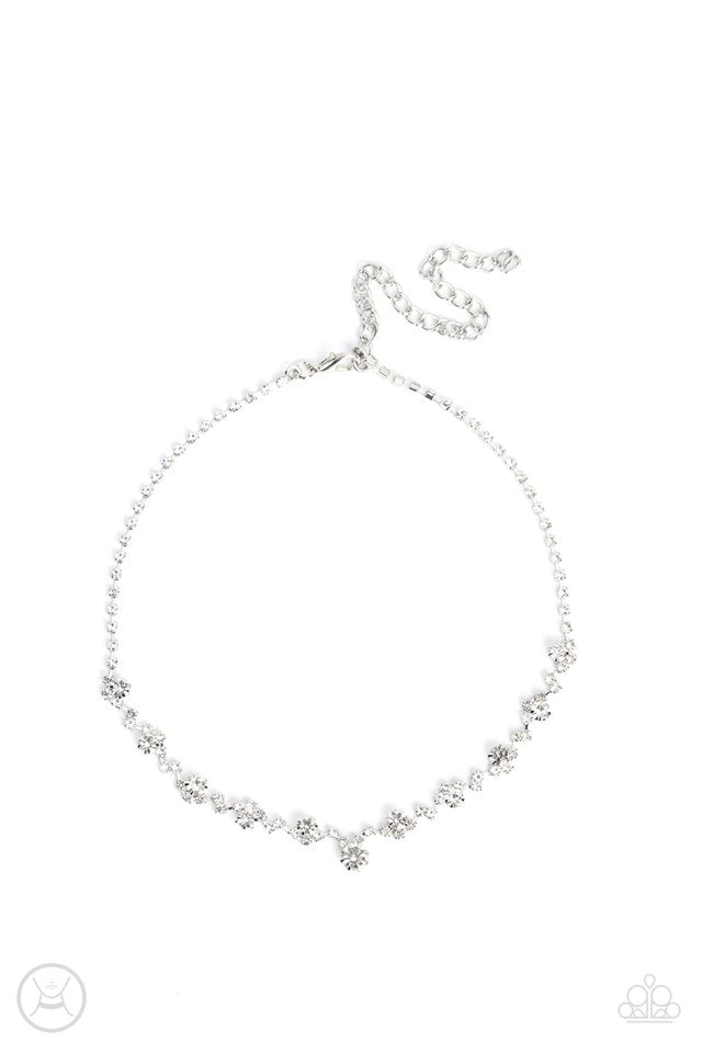 Regal Rebel - White  ~ Paparazzi Choker (14–16") Necklace