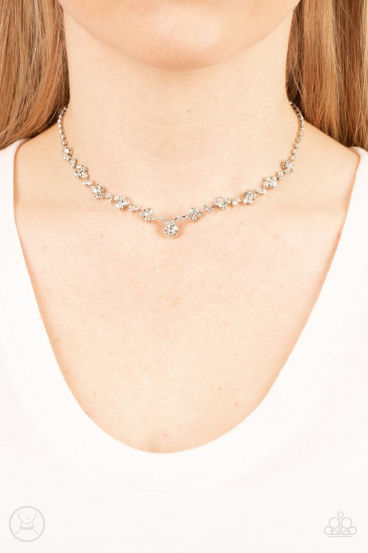 Regal Rebel - White  ~ Paparazzi Choker (14–16") Necklace
