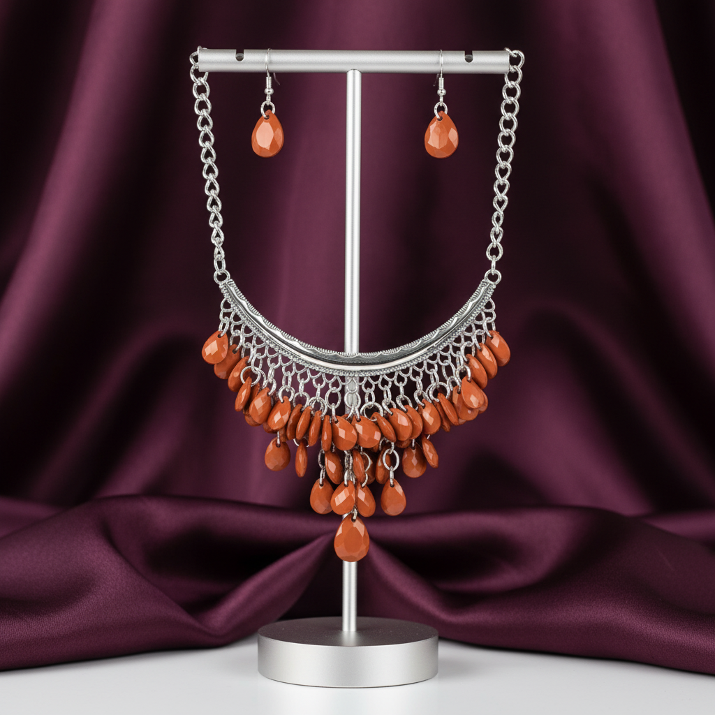 Rio Rainfall - Brown  Necklace