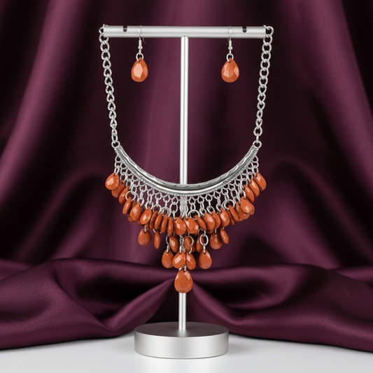 Rio Rainfall - Brown  Necklace
