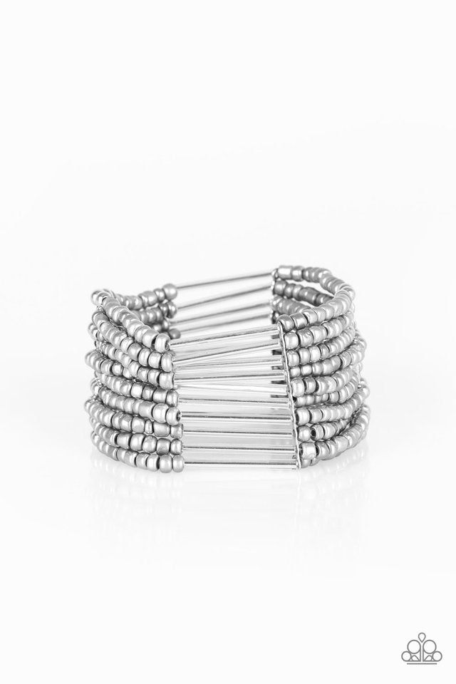 Rural Retreat - Silver  ~ Paparazzi Stretch Bracelet