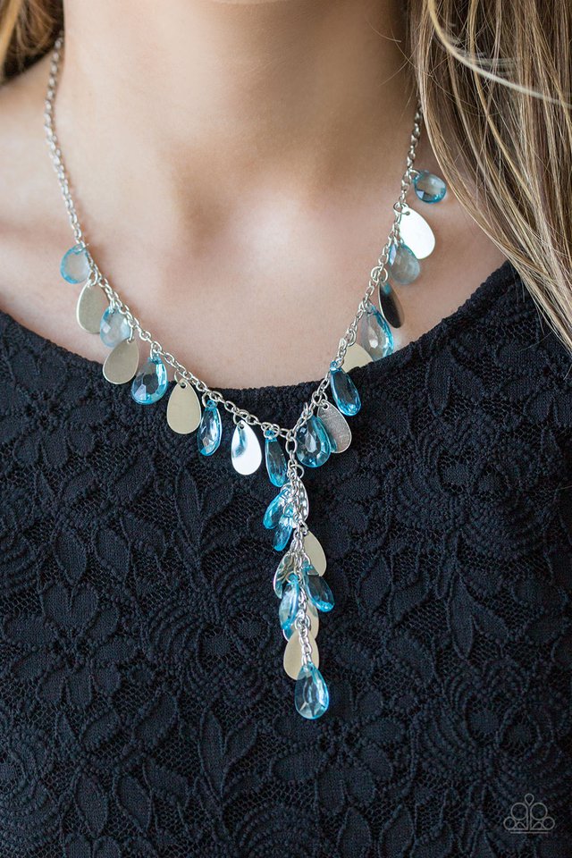 Sailboat Sunsets - Blue  ~ Paparazzi Necklace