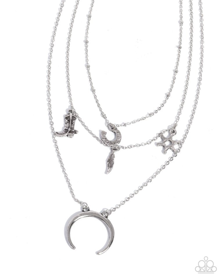 Saloon Bass - Silver ~ Paparazzi Necklace