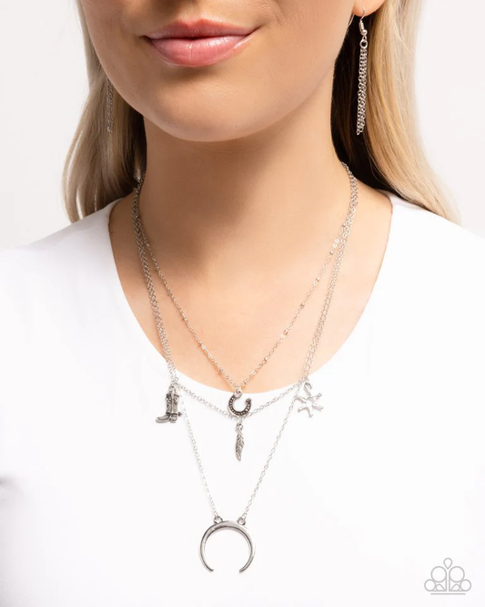 Saloon Bass - Silver ~ Paparazzi Necklace