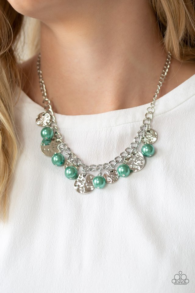 Seaside Sophistication - Green  ~ Paparazzi Everyday / Princess (18") Necklace