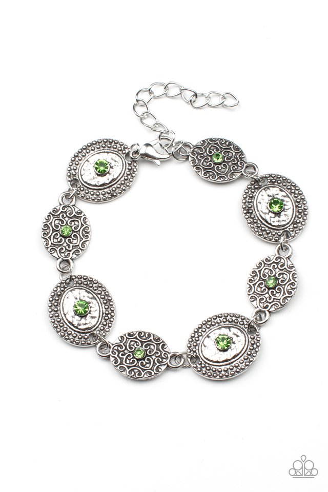 Secret Garden Glamour - Green  ~ Paparazzi Clasp Bracelet