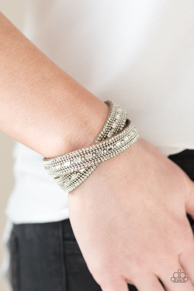 Shimmer and Sass - Brown  ~ Paparazzi Leather Wrap Bracelet