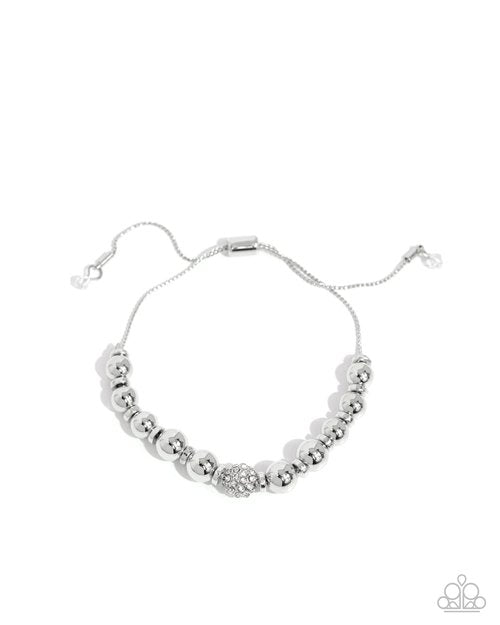 Slow and READY - White  ~ Paparazzi Bracelet