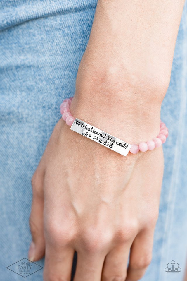 So She Did — Pink Cat’s Eye Bracelet