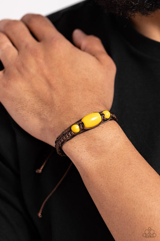 SOJOURN On - Yellow  ~ Paparazzi Urban  Bracelet