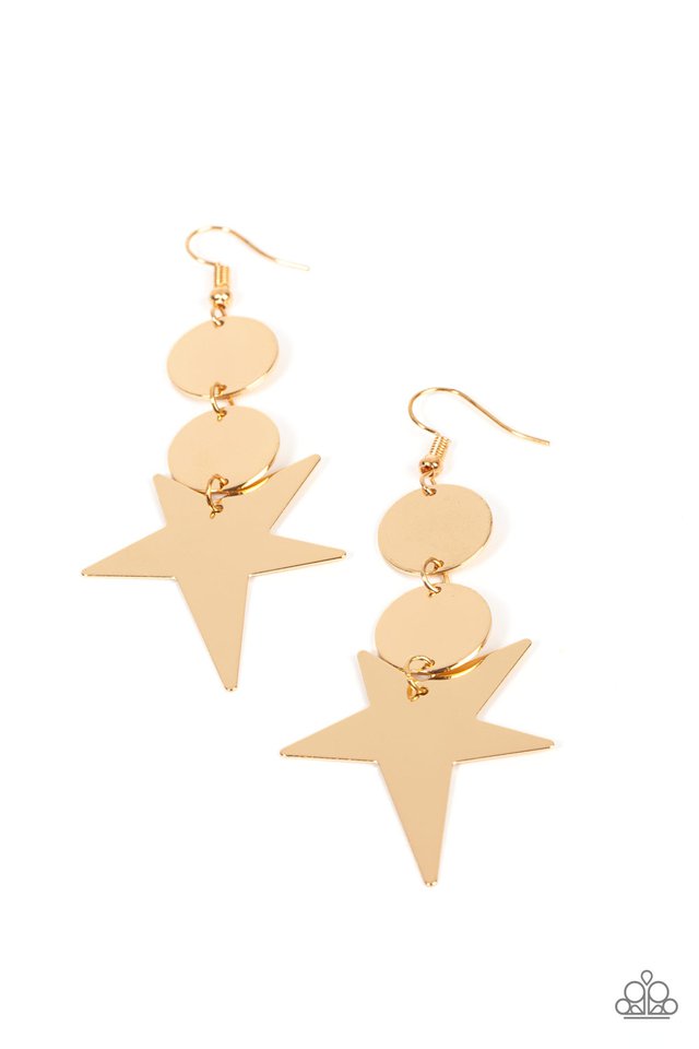 Star Bizarre - Gold  Earrings