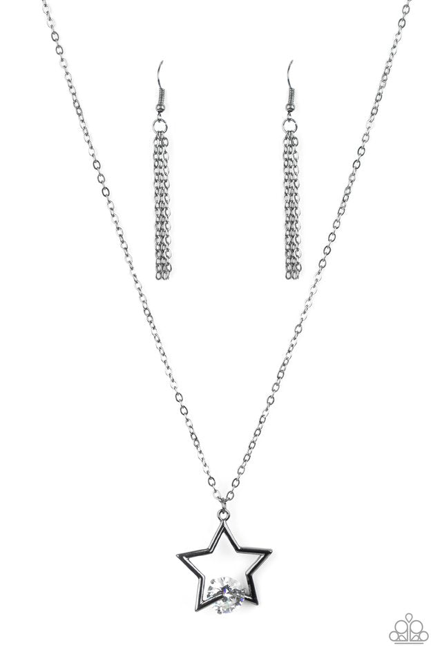 Starry Fireworks - Black/Gunmetal  Necklace
