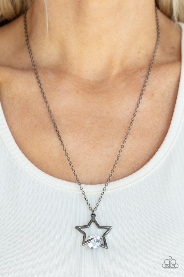 Starry Fireworks - Black/Gunmetal  Necklace