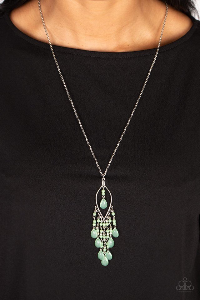 Sweet DREAMCATCHER - Green  ~ Paparazzi Long/Opera (28-34") Necklace
