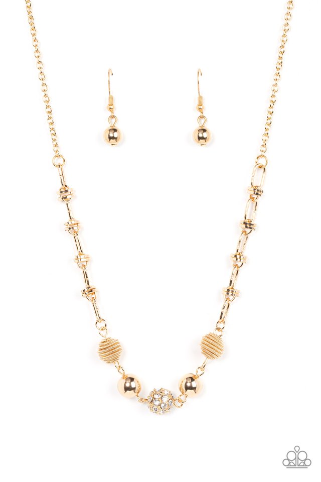 Taunting Twinkle  Gold ~ Paparazzi Necklace