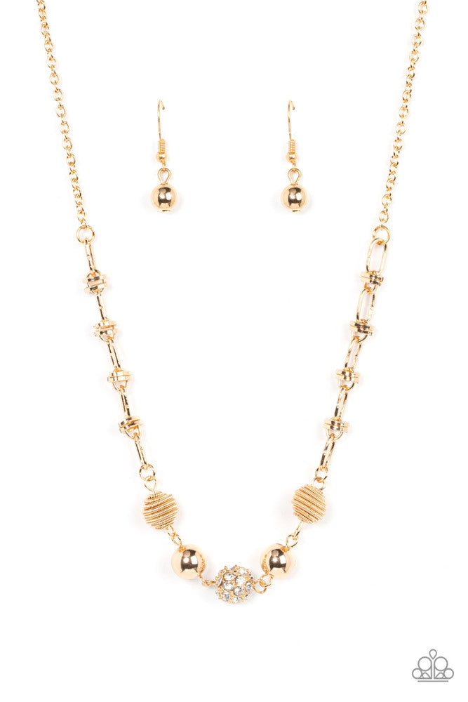 Taunting Twinkle - Gold ~ Paparazzi Necklace