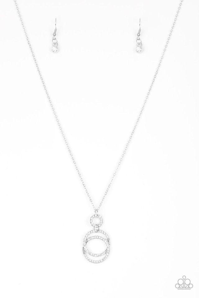Timeless Trio = White  ~ Paparazzi Long/Opera Length (28-34") Necklace