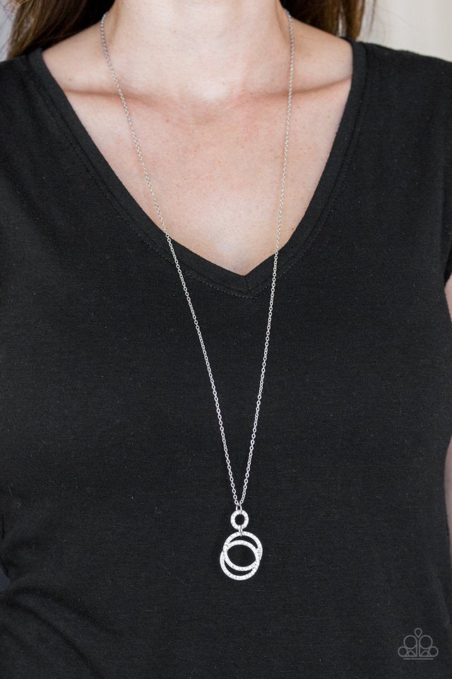 Timeless Trio = White  ~ Paparazzi Long/Opera Length (28-34") Necklace