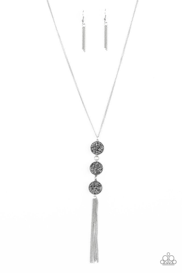 Triple Shimmer - Silver  Necklace