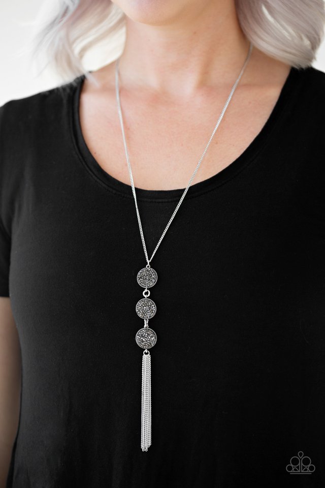 Triple Shimmer - Silver  Necklace