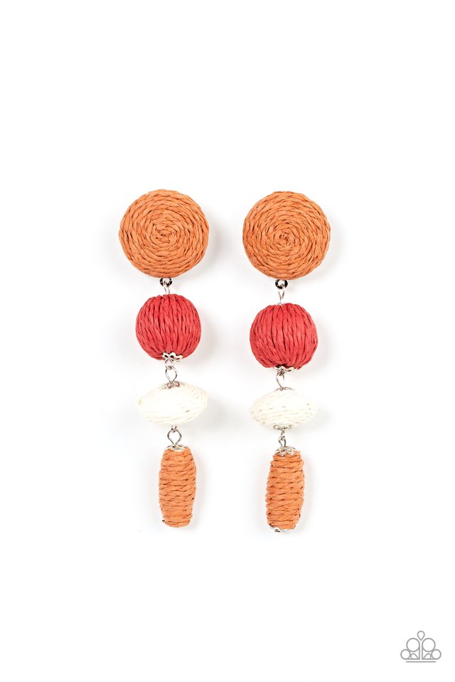 Twine Tango - Multi  ~ Paparazzi Post Earrings