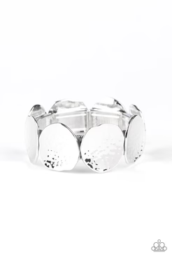 Treasure Cache - Silver ~ Paparazzi Stretch Bracelet