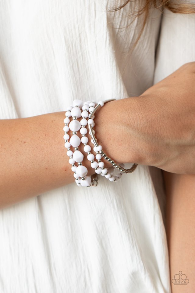 Vibrantly Vintage - White  Bracelet